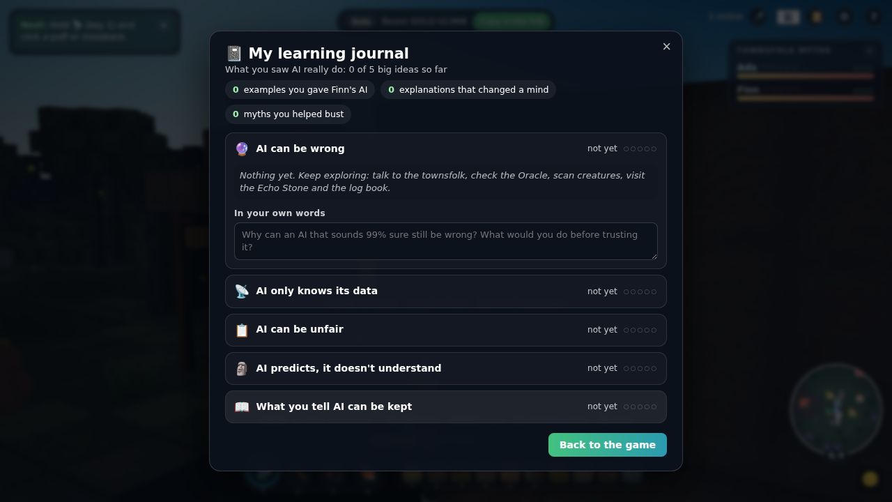 The learning journal with the five ideas